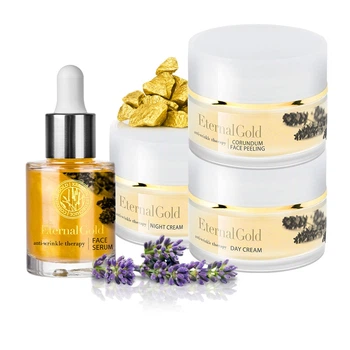 Набор косметики для лица Eternal Gold - Пилинг + Сыворотка + Дневной Крем + Ночной Крем 185021