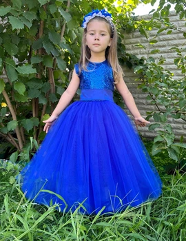 Сукня Queen р.104-110 синя електрик (Ds057)