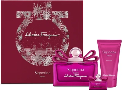Набір (edp/100ml + edp/5ml + b/lot/50ml) - Salvatore Ferragamo Signorina Ribelle (1140001-144860)