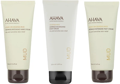 Набор - Ahava Dermud Body Kit Set (h/cr/100ml + f/cr/100ml + b/cr/200ml) (931625-9185558)