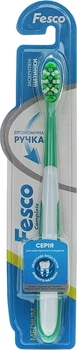 Зубна щітка середньої жорсткості, зелена - Fesco Complete Medium Tothbrush (1317675-2737158)
