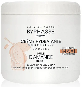 Увлажняющий крем для тела с маслом сладкого миндаля - Byphasse Body Moisturizer Cream With Sweet Almond Oil 500ml (1124388-123805)