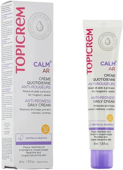 Ежедневный крем против покраснений - Topicrem Calm+ AR Daily Anti-Redness Cream SPF 50+ 40ml (1272368-151338)