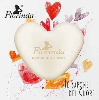 Натуральне мило у формі серця - Florinda Vegetal Soap Handmade In Italy 100g (1103231-125270)