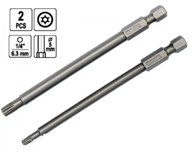 Набір насадка викрутки YATO TORX SECURITY T10/T25х100мм біта YT-0490