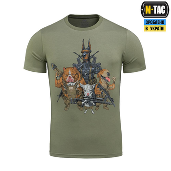 Тактична M-Tac футболка Rex team Light Olive олива 2XL