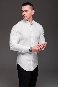 Рубашка R.A. Long Linen XL молочна 2245 мол 2XL