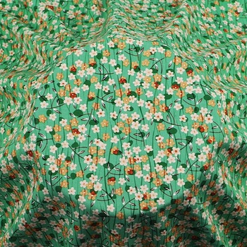 Ткань 100% вискоза LuxFabric 153 г/м² 1,45 м 1 м принт Flower meadow