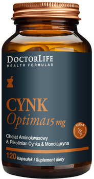 Suplement diety Doctor Life Cynk Optima 15 mg 120 kapsulek (5903317644163)