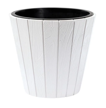Цветочный горшок Prosperplast Вуд 40*37см 29л белый DBWO400-S449