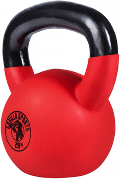 Kettlebell Gorilla Sports z gumową powłoką 28 kg (4260200843548)