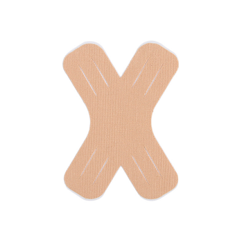 X - образный тейп пластырь для тела 5 штук - 10,5 см х 7,5 м клеющийся Бежевый Кинезиотейп (II) 32527