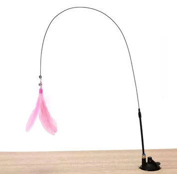 Игрушка дразнилка - удочка для котов на присоске "Game" Pink
