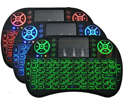 Бездротова клавіатура KeyBoard Mini i8 Backlit з підсвічуванням російська клавіатура