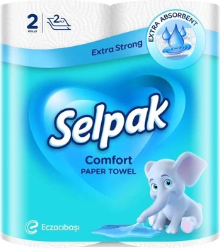 Бумажные полотенца Selpak Comfort 2 слоя 2 рулона (8690530008847)