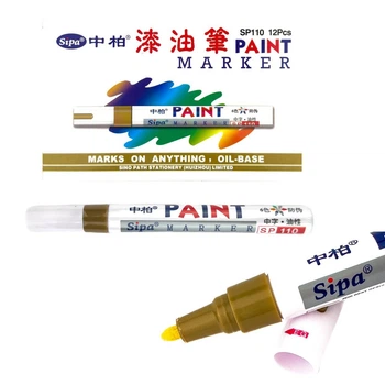 Маркер перманентный золотистый Sipa SP110 Paint 3 мм