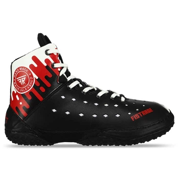 Борцовки шкіряні Fistrage 9736 розмір 34 Black-Red-White