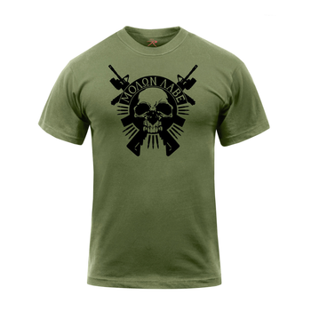 Футболка Rothco Molon Labe Skull Оливковый XL