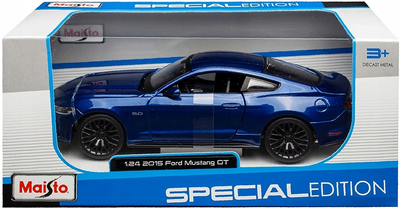 Композитна модель машинки Maisto Ford Mustang GT 2015 1/24 Синій (0090159000501)