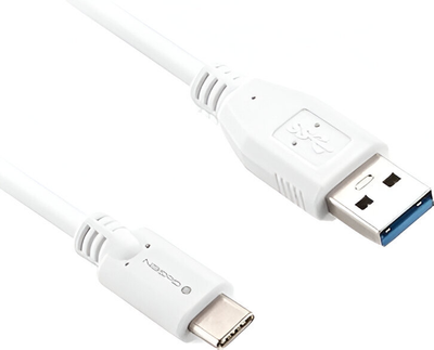 Kabel GoGEN USB-A to USB-C - 1 m White (GOG-USBAC100MM01)