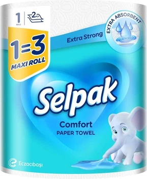 Упаковка кухонник полотенец Selpak Comfort Maxi 1=3 двухслойный (8690530005570)
