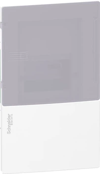 Щит Schneider Electric Mini Pragma 1ряд/4 модуля, внутренний, дымчатая дверь (MIP22104T)