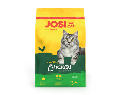 Сухий корм для дорослих котів JosiCat Crunchy Chicken Смачні та вишукані крокети з ніжним м‘ясом домашньої птиці 10 кг (50012984)