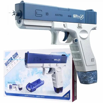 Водный автоматический пистолет Glock электрический голубой MISSION Water Superior Gun
