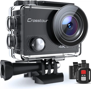 Екшн-камера Crosstour CT9000 / 20МП / 4К / 30fps / Wi-Fi / Чорний Б/В