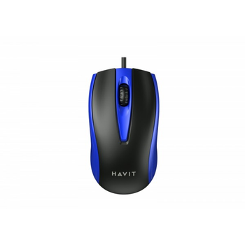 Дротова миша HAVIT HV-MS871 USB Blue (1200 DPI, 3 кл) (HV-MS871)