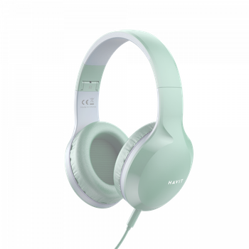 Наушники проводные накладные HAVIT HV-H100d Green с микрофоном