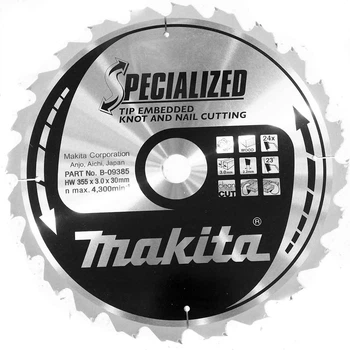 Пильный диск Specialized Makita B-09385 (355x30 мм, 24 зубьев) по дереву с гвоздями (6612)