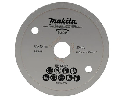 Алмазный диск Makita B-21098 (85х15 мм, 1.8 мм) сплошной по плитке и стеклу мокрый рез (4947)