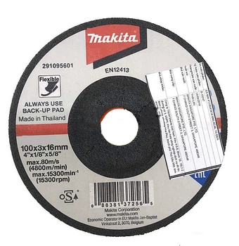 Гибкий шлифовальный диск Makita B-18269 (100х16х3 мм, WA80) круг по металлу (6400)