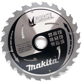 Пильный диск MForce Makita B-08084 (230x30 мм, 24 зубьев) по дереву (6576)