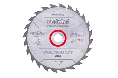 Пильный диск Metabo Precision Cut Wood Professional 160х2,2х20 мм Z24 WZ 20°, по дереву (Картон) 628031000 (8453)