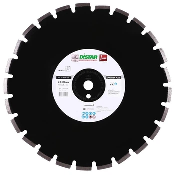 Круг алмазный отрезной Distar Sprinter Plus 1A1RSS/C1S-W 450 x 25.4 Сегментный диск для бетона и асфальта 12485087028 (10015)