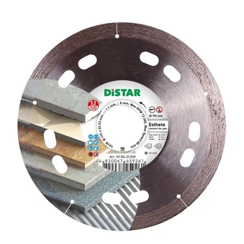 Круг алмазный отрезной Distar 1A1R 115x1,1x8x22,23 Esthete Сплошной диск для плитки и керамогранита 11115421009 (10075)