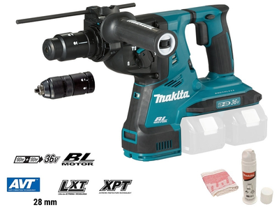Аккумуляторный бесщеточный перфоратор Makita DHR281Z LXT SDS-Plus 18В+18В электрический трехрежимный ручной (4178)