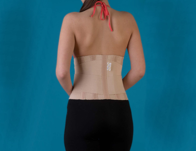 Корсет поясничный утягивающий со съемными ребрами жесткости для спины и талии ортопедический эластичный ВІТАЛІ размер №4 (2984)