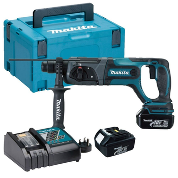 Аккумуляторный перфоратор Makita DHR241RFJ LXT SDS-Plus (18В, 2,0Дж, 20мм) + 2 АКБ 3 Ah + З/У + кейс Makpac электрический трехрежимный ручной (4174)