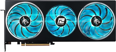 Видеокарта Powercolor PCI-Ex Radeon RX 7700 XT Hellhound 12GB GDDR6 (192bit) (2599/18000) (HDMI, 3 x DisplayPort) (RX7700XT 12G-L/OC)