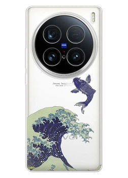 Прозорий силіконовий чохол iSwag для Vivo X100 Ultra з малюнком - Велика хвиля у Канагаві (ISVX100U75)
