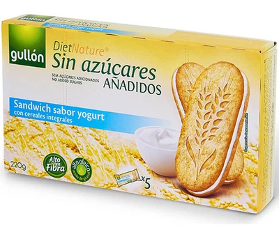 Печиво Gullon без цукру Diet Nature сендвіч з йогуртом 220 г