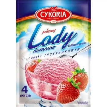Сухая смесь для приготовления мороженого Cykoria Lody клубничная 60 г 5900288003012