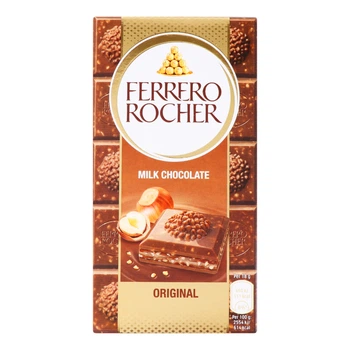 Шоколад Ferrero Rocher молочный с орехом 90 г