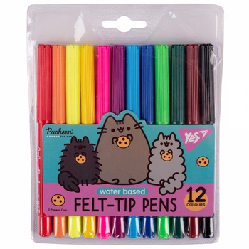 Фломастеры Yes Pusheen Friends, 12 цветов