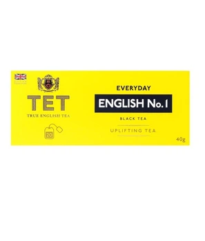 Чай ТЕТ Everyday English No.1 черный байховый мелкий с ароматом бергамота и лимона 20*2г (5060846023507)