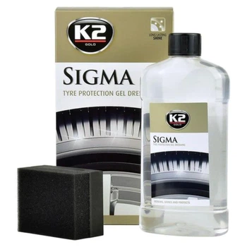 Гель для полірування та догляду за шинами K2 Gold Sigma надає високий блиск та глибокий чорний колір 500 мл (G1571)