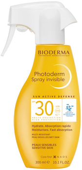 Сонцезахисний спрей для обличчя Bioderma Photoderm Invisible SPF 30 300 мл (3701129807255)